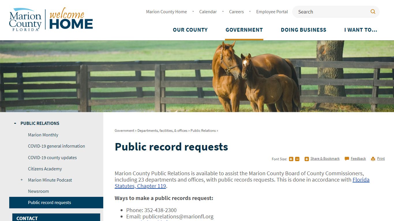 Public record requests | Marion County, FL